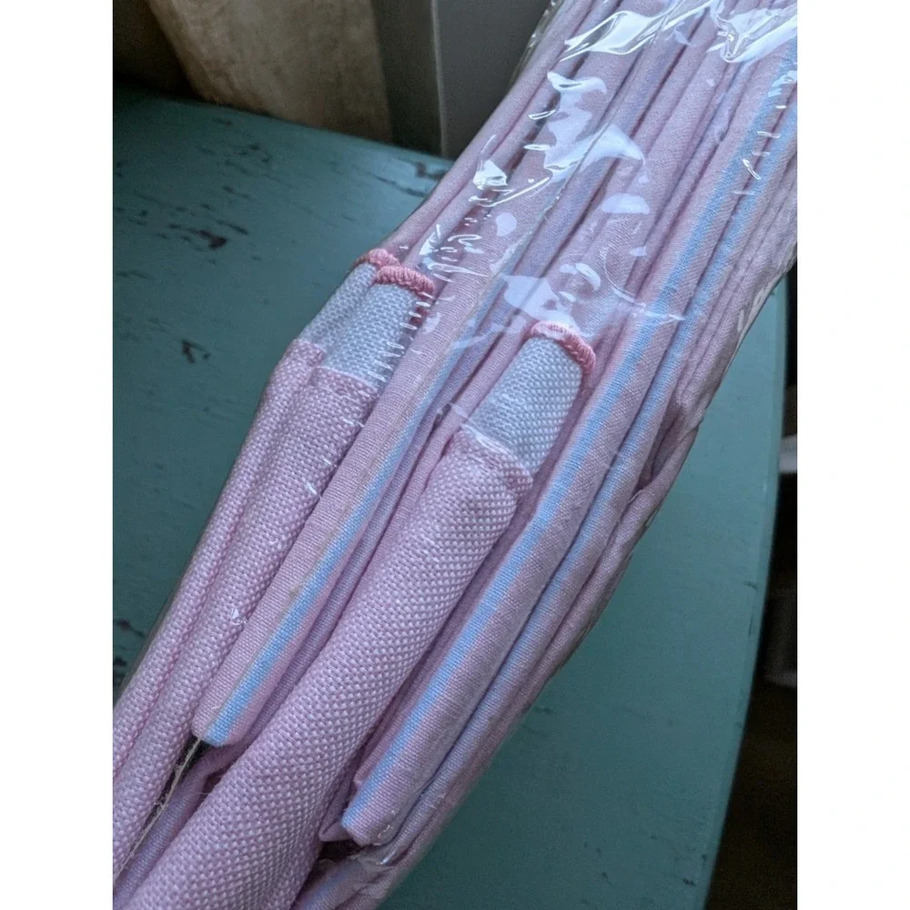 VTG NEW‎ USA Dan River TWO KING PILLOWCASES 20 X 40 Pink& Light Blue Stripes